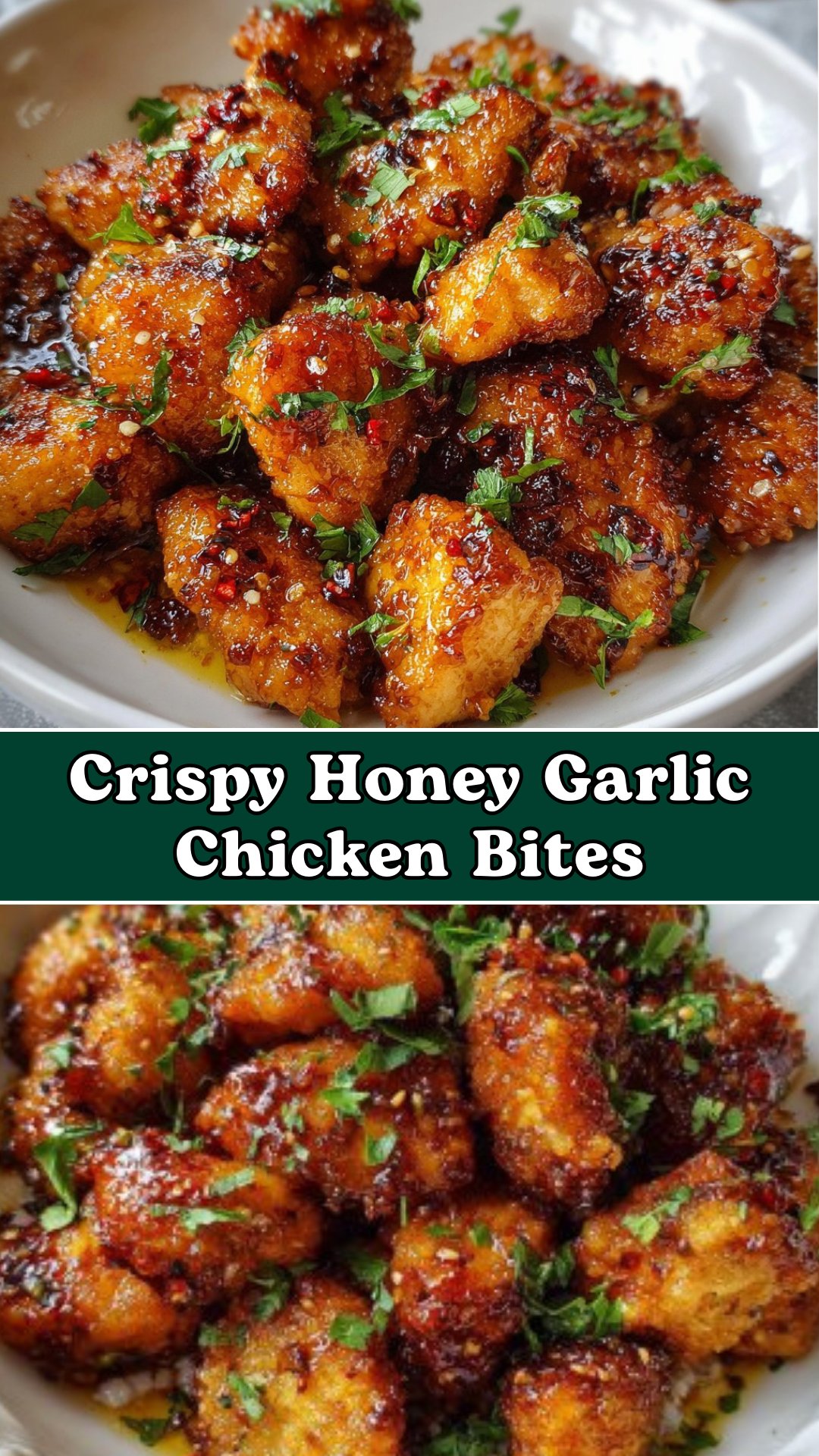 Crispy Honey Garlic Chicken Bites