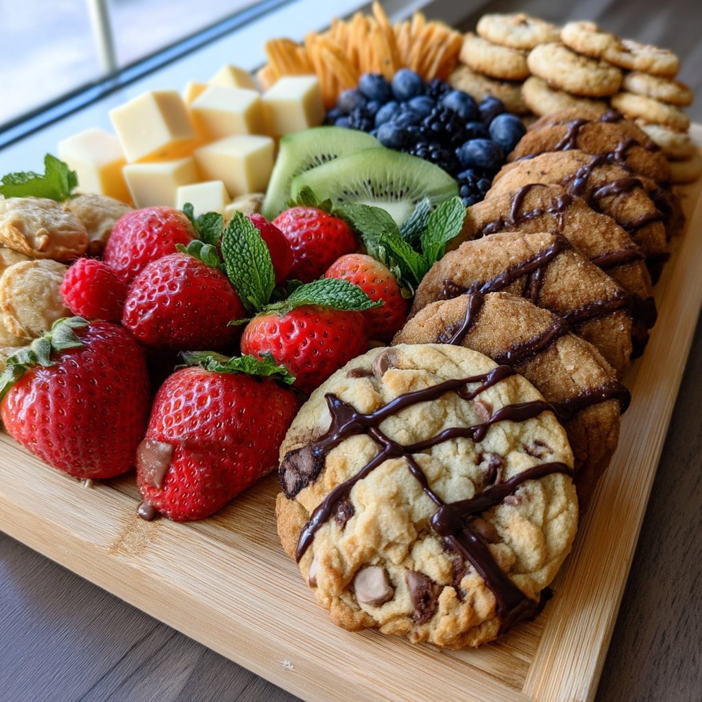 Mother’s Day Dessert Board with Cookies and Fruit 3 Mother’s Day Dessert Board with Cookies and Fruit