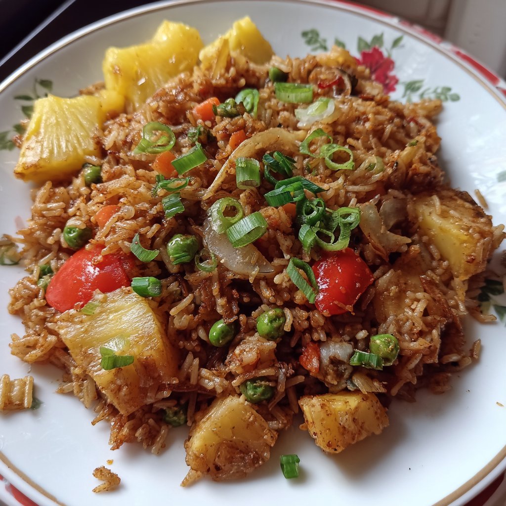 Pineapple Fried Rice (Thai Style) 1 Pineapple Fried Rice (Thai Style)