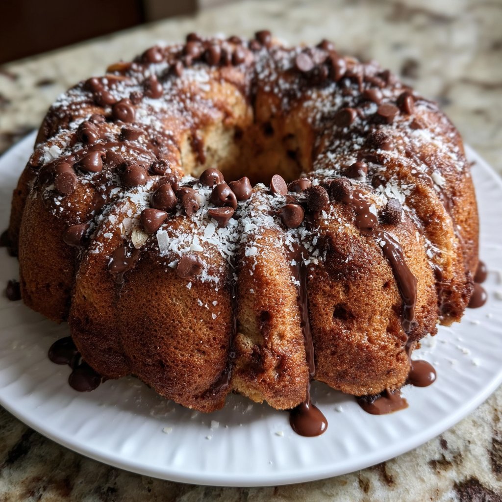 Chocolate Almond Ricotta Bundt Cake