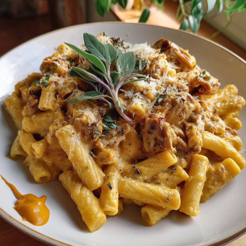 Creamy Pumpkin Pasta Sauce with Sage