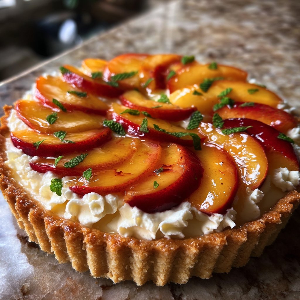 Fresh Peach & Mascarpone Tart