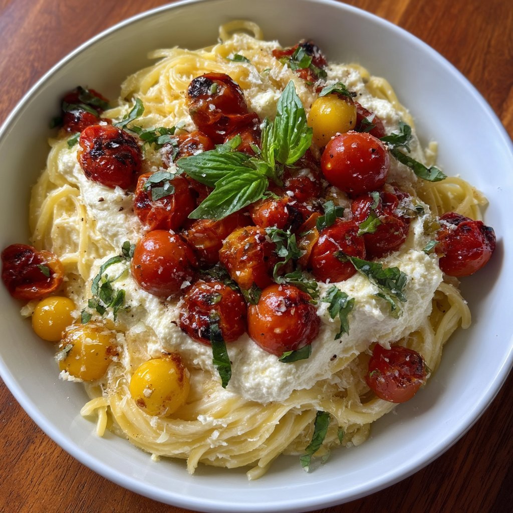 Roasted Tomato Whipped Ricotta Pasta 2 Roasted Tomato Whipped Ricotta Pasta