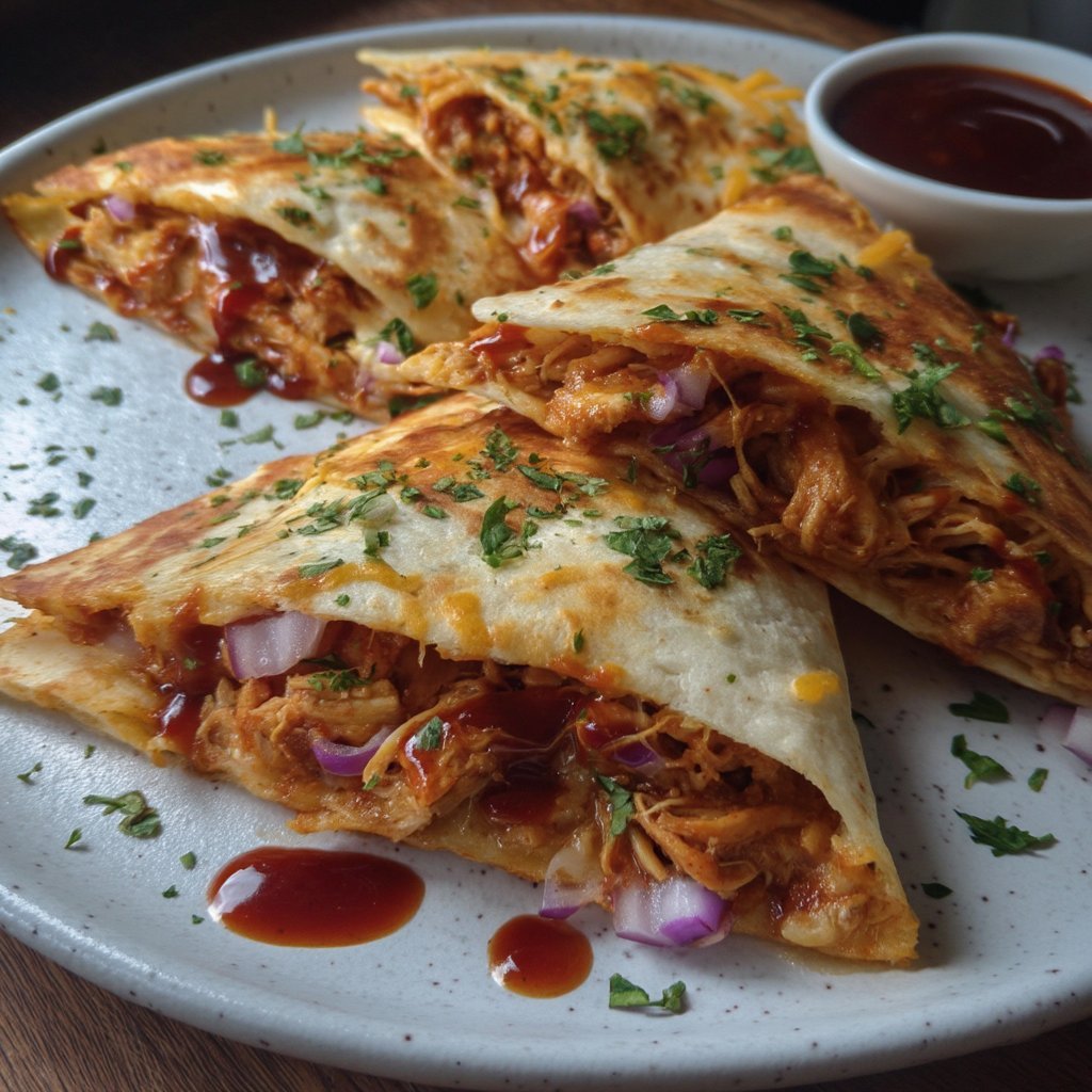Pulled BBQ Chicken Quesadillas