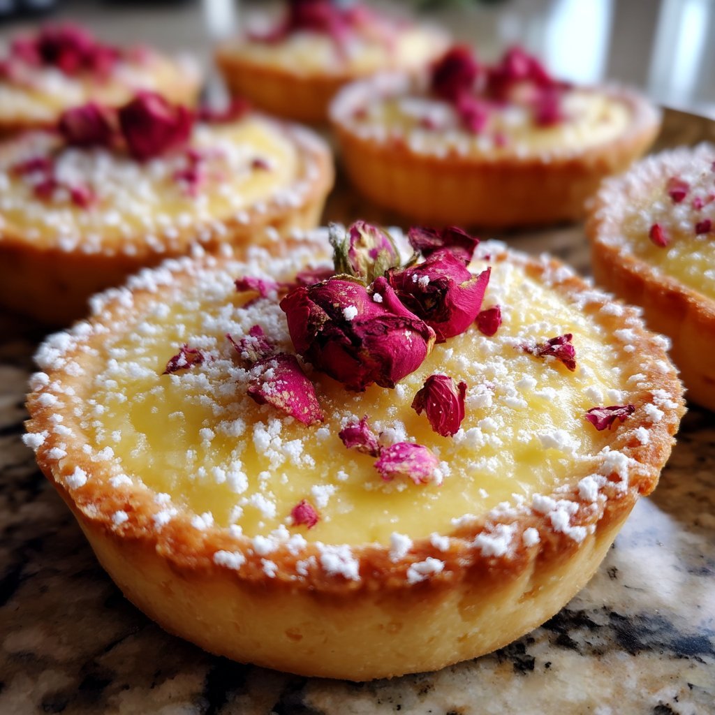 Mother's Day Lemon Rose Ricotta Tartlets