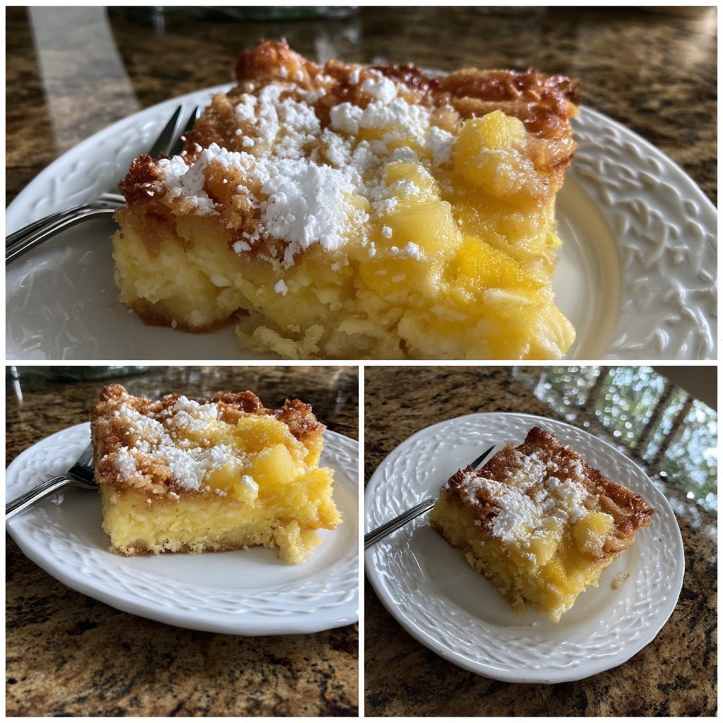 Pineapple Ricotta Dump Cake