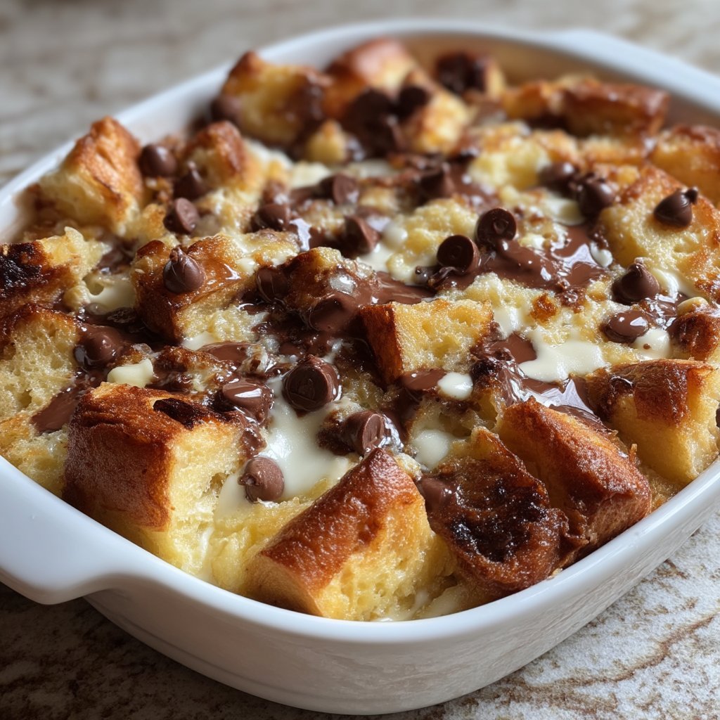 Chocolate Ricotta Bread Pudding