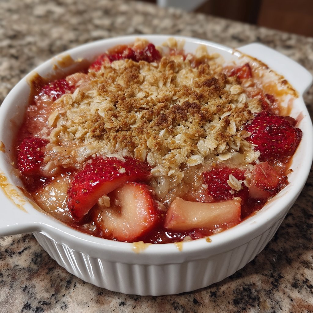 Strawberry Rhubarb Crisp for Spring Weekends