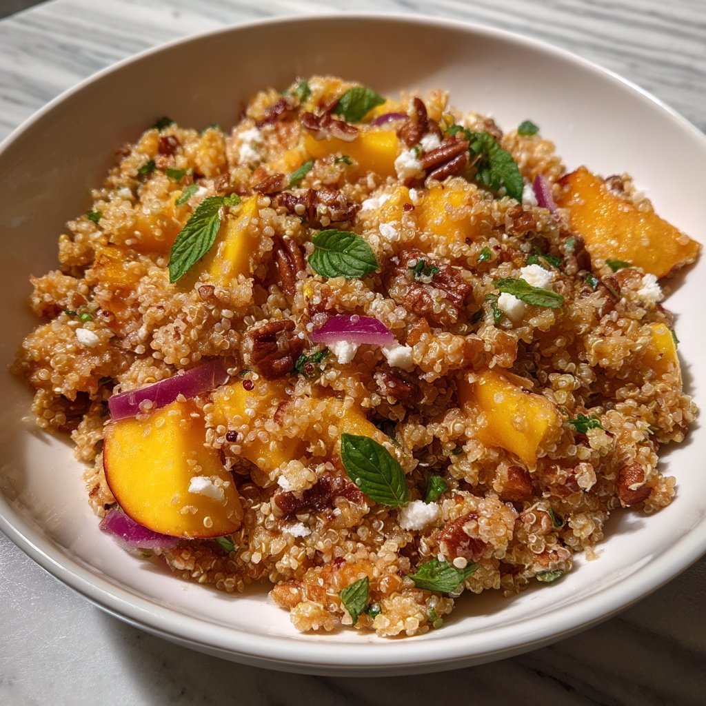 Peach & Pecan Quinoa Salad 1 Peach & Pecan Quinoa Salad