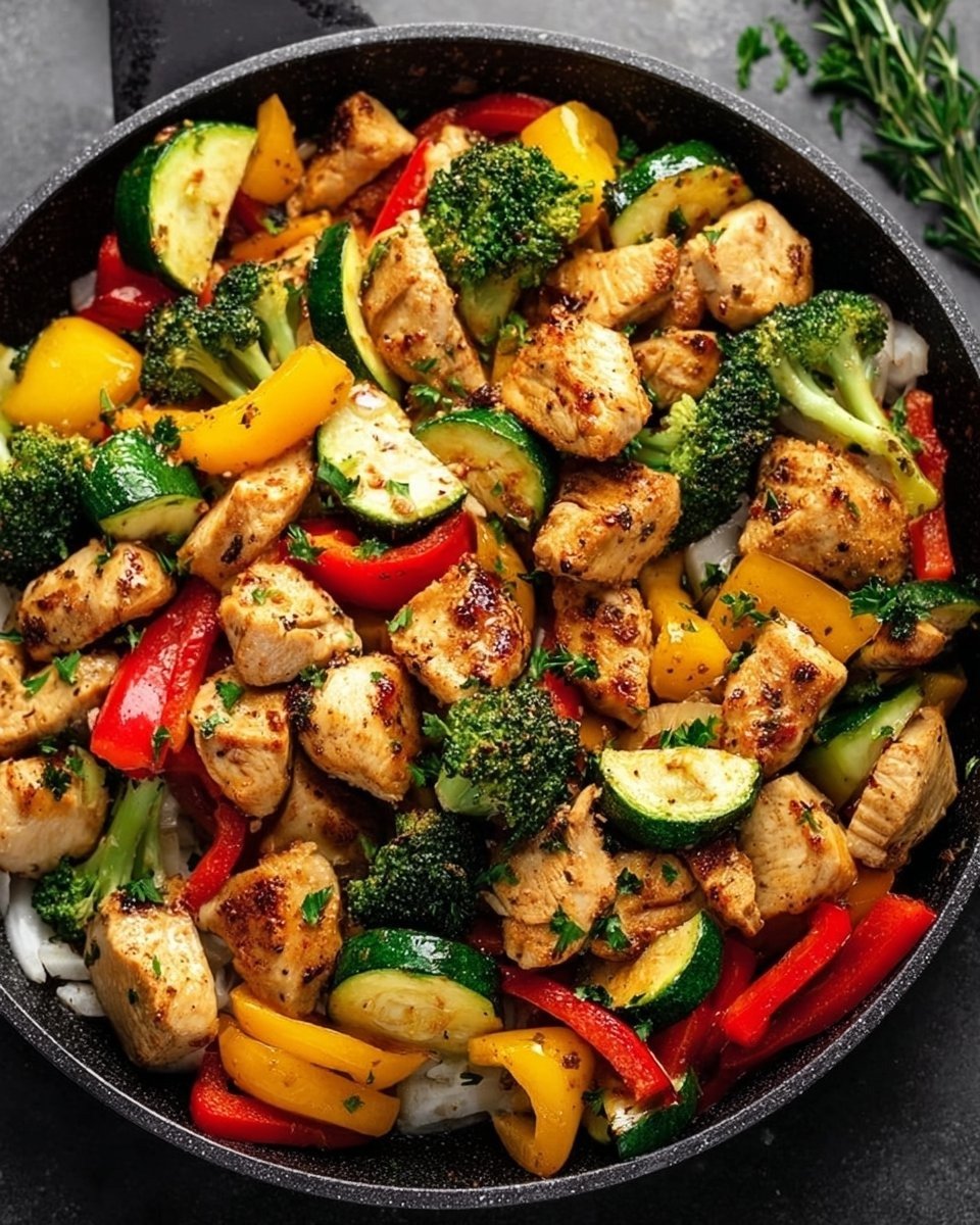 Healthy Chicken and Vegetables Skillet