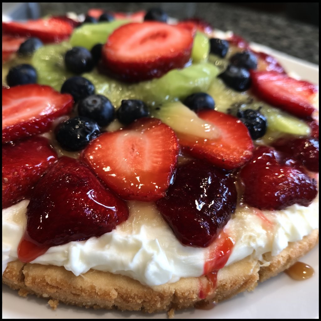 Spring Fruit Pizza with Sugar Cookie Crust