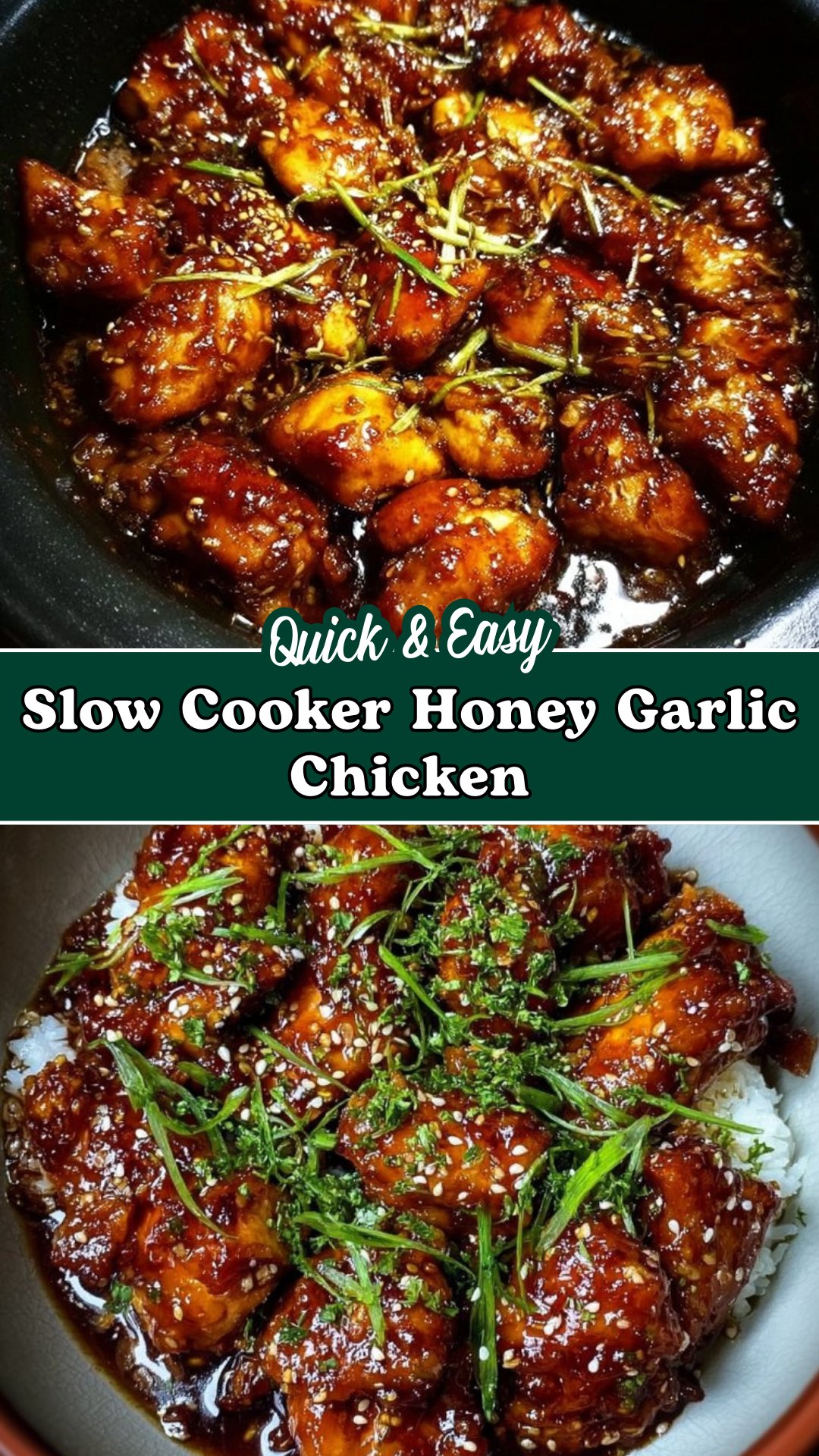 Slow Cooker Honey Garlic Chicken
