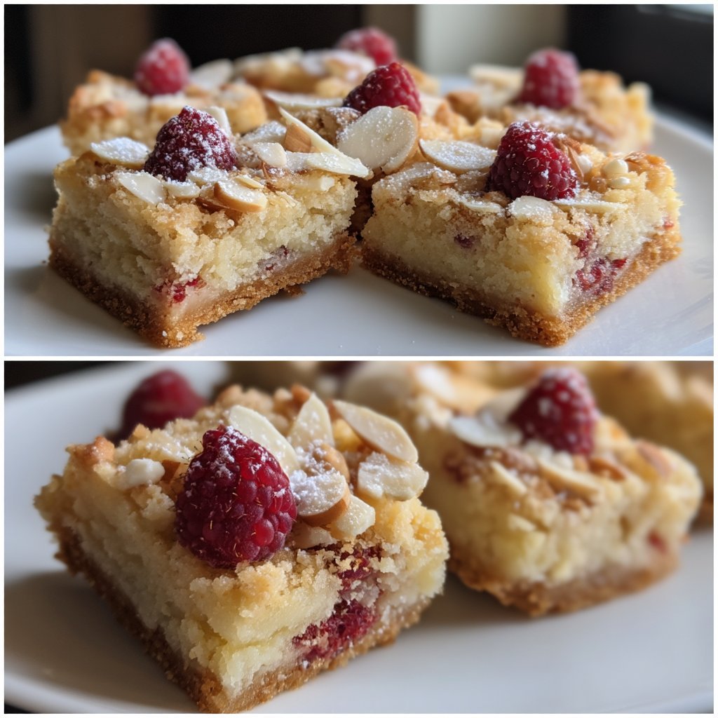 Raspberry Almond Mascarpone Bars