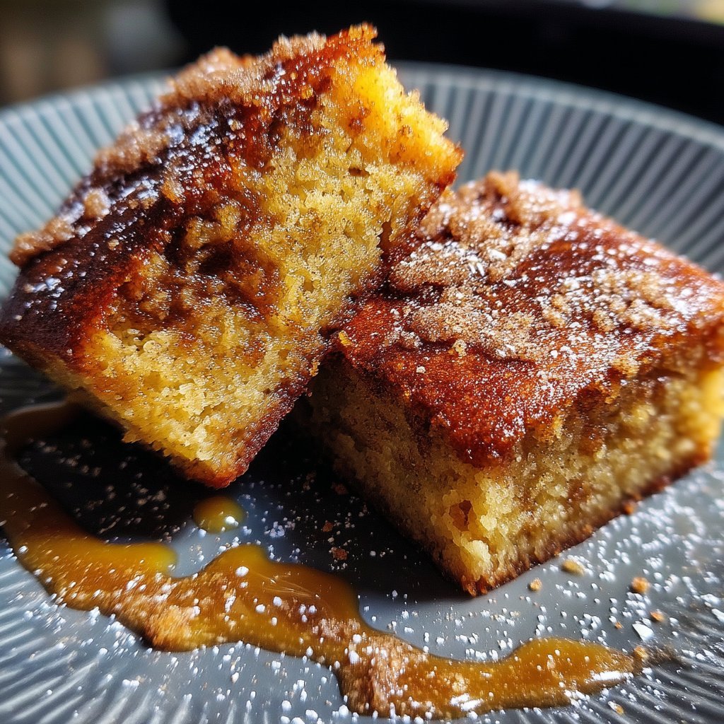 Espresso Honey Snack Cake with Cinnamon Sugar