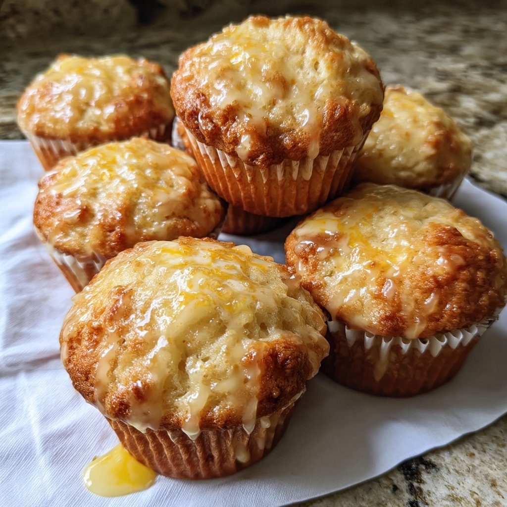 Lemon Ricotta Muffins with Lemon Glaze