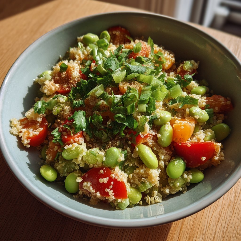 Edamame & Quinoa Salad 1 Edamame & Quinoa Salad