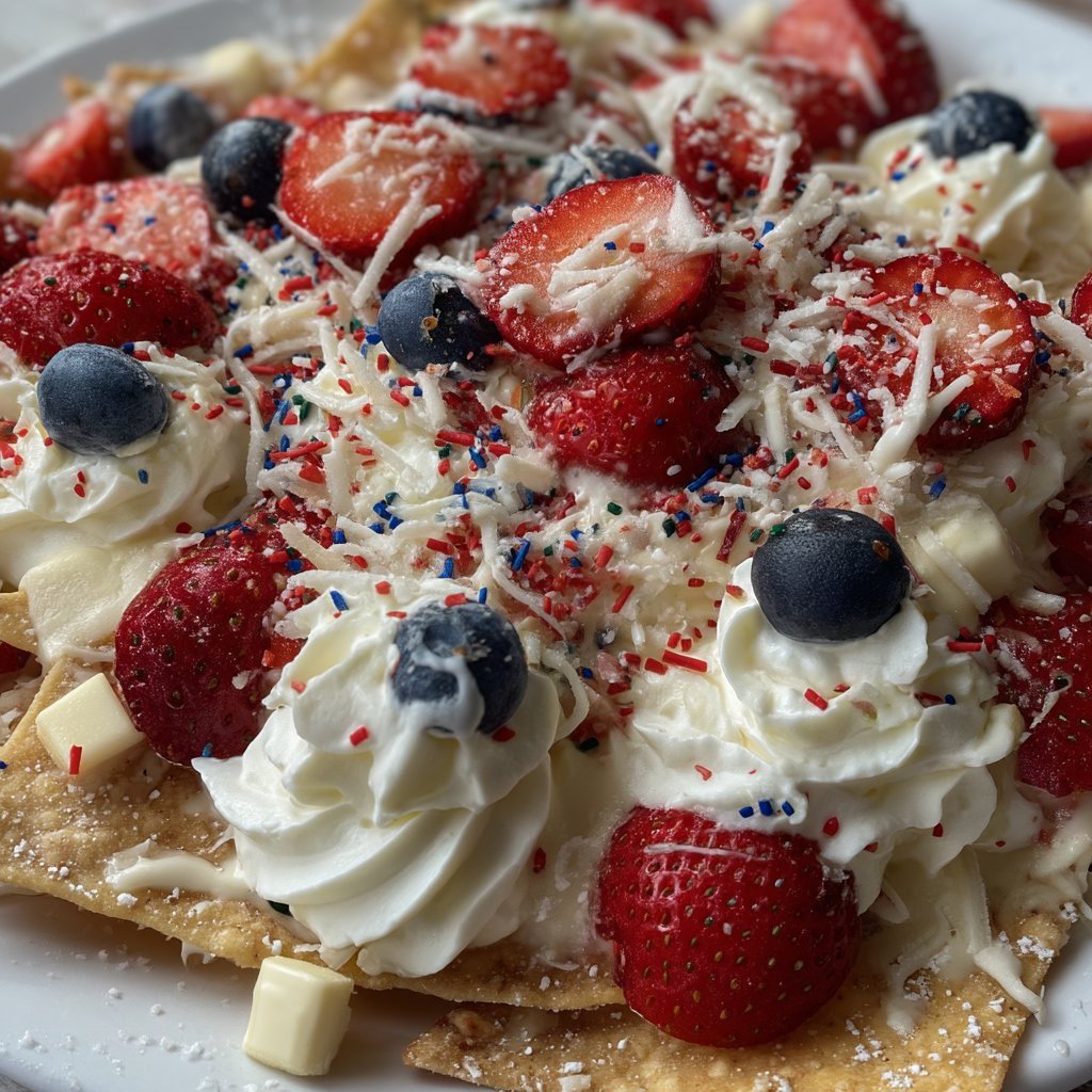 Red White and Blue Dessert Nachos for Parties 3 Red White and Blue Dessert Nachos for Parties