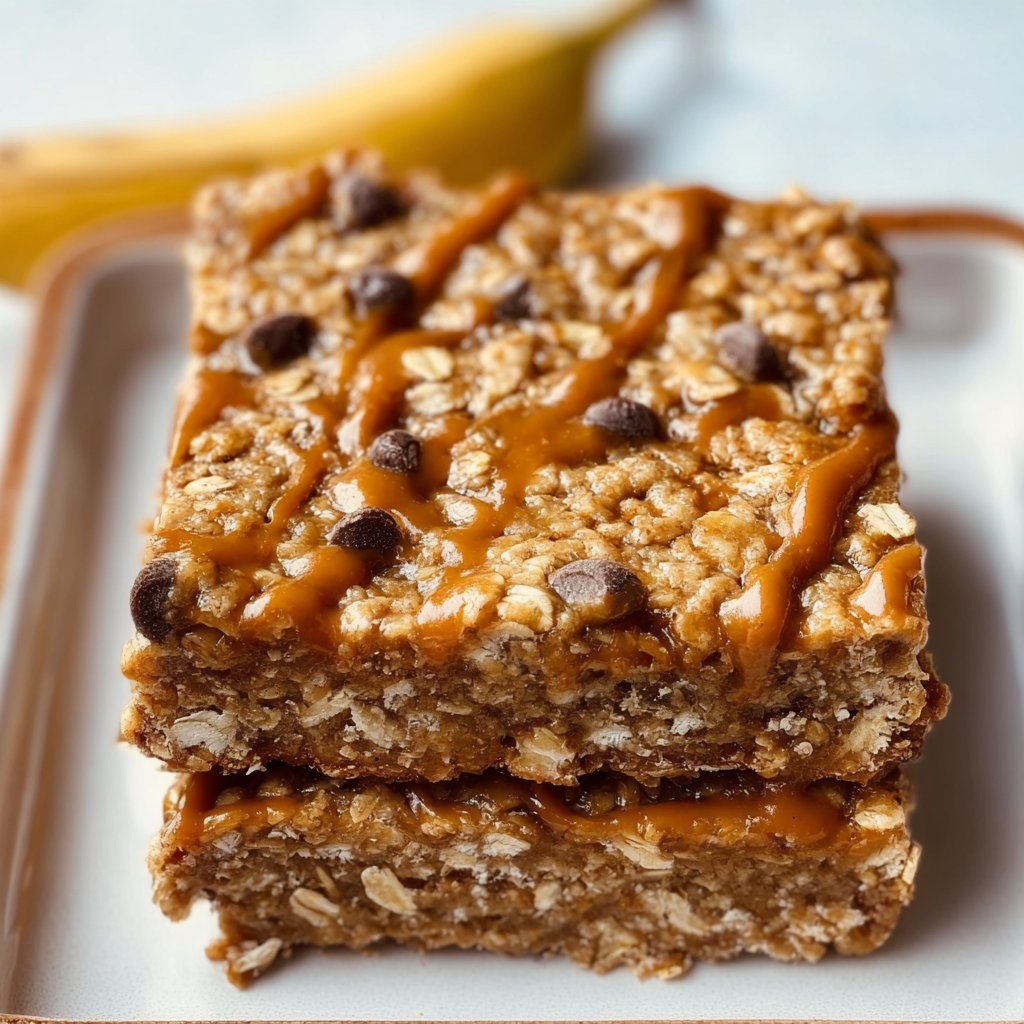 Banana Peanut Butter Oat Bars
