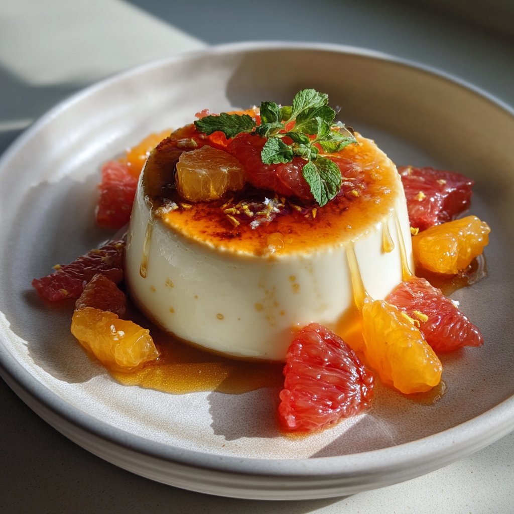 Orange Blossom Panna Cotta with Honey Citrus 1 Orange Blossom Panna Cotta with Honey Citrus