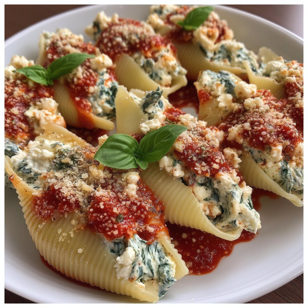 Ricotta Stuffed Shells with Spinach 5 Ricotta Stuffed Shells with Spinach