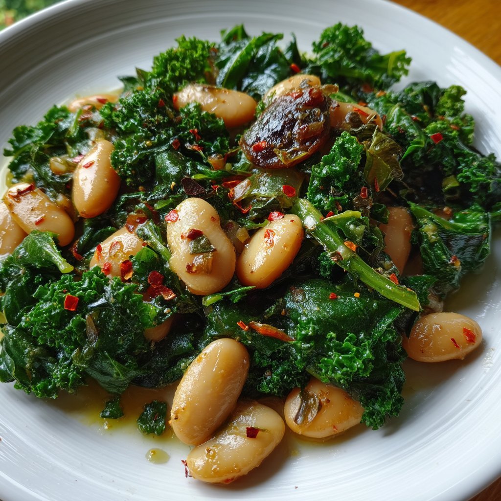 Sautéed Kale & Cannellini Beans