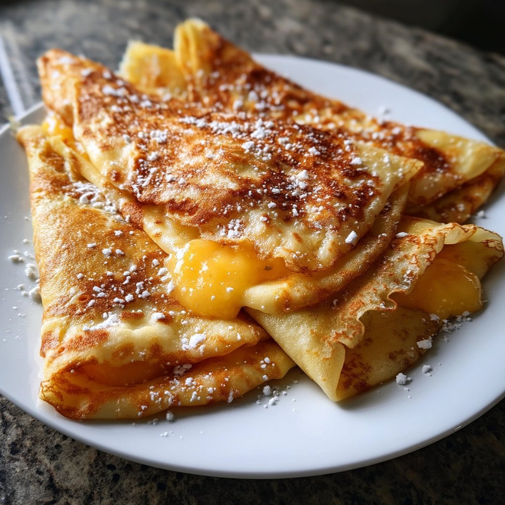 Easy Ricotta Crepes with Lemon Curd