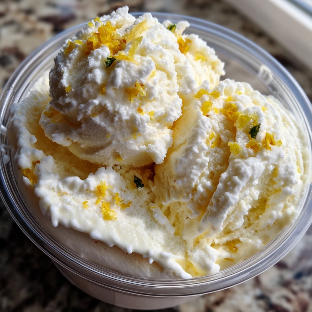 No-Churn Lemon Mascarpone Ice Cream