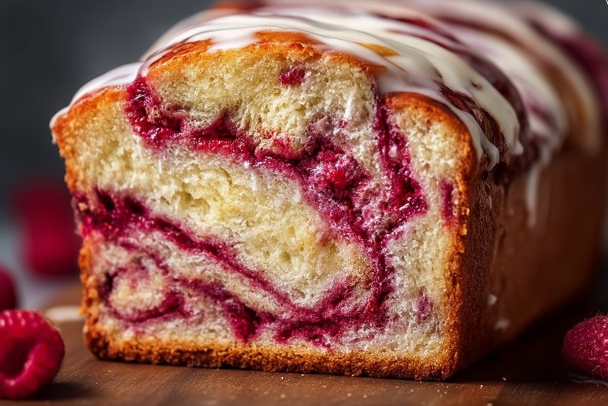 Raspberry Swirl Brioche Loaf
