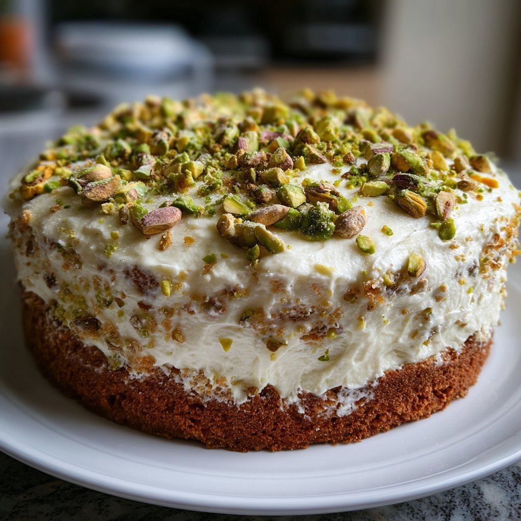 Pistachio Lemon Mascarpone Cake
