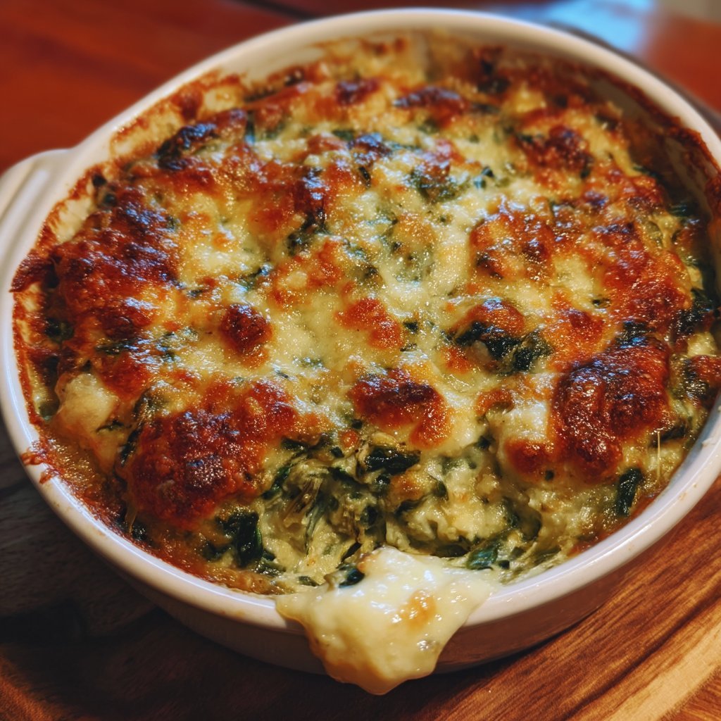 Warm Spinach & Artichoke Dip (Lightened Up)
