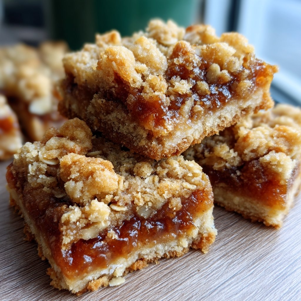 Almond Butter Crumb Bars with Apricot Jam