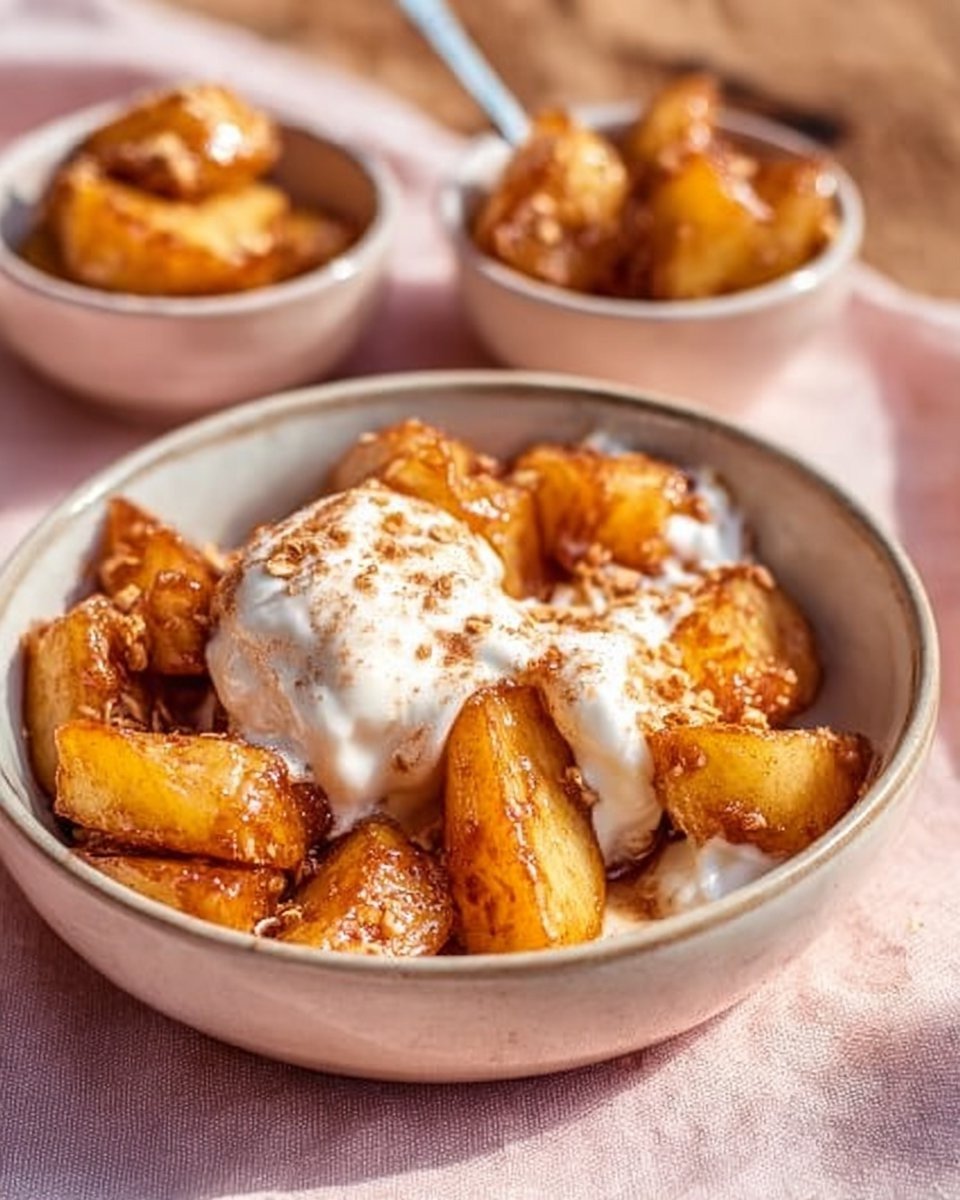 Mele al forno con granola e yogurt