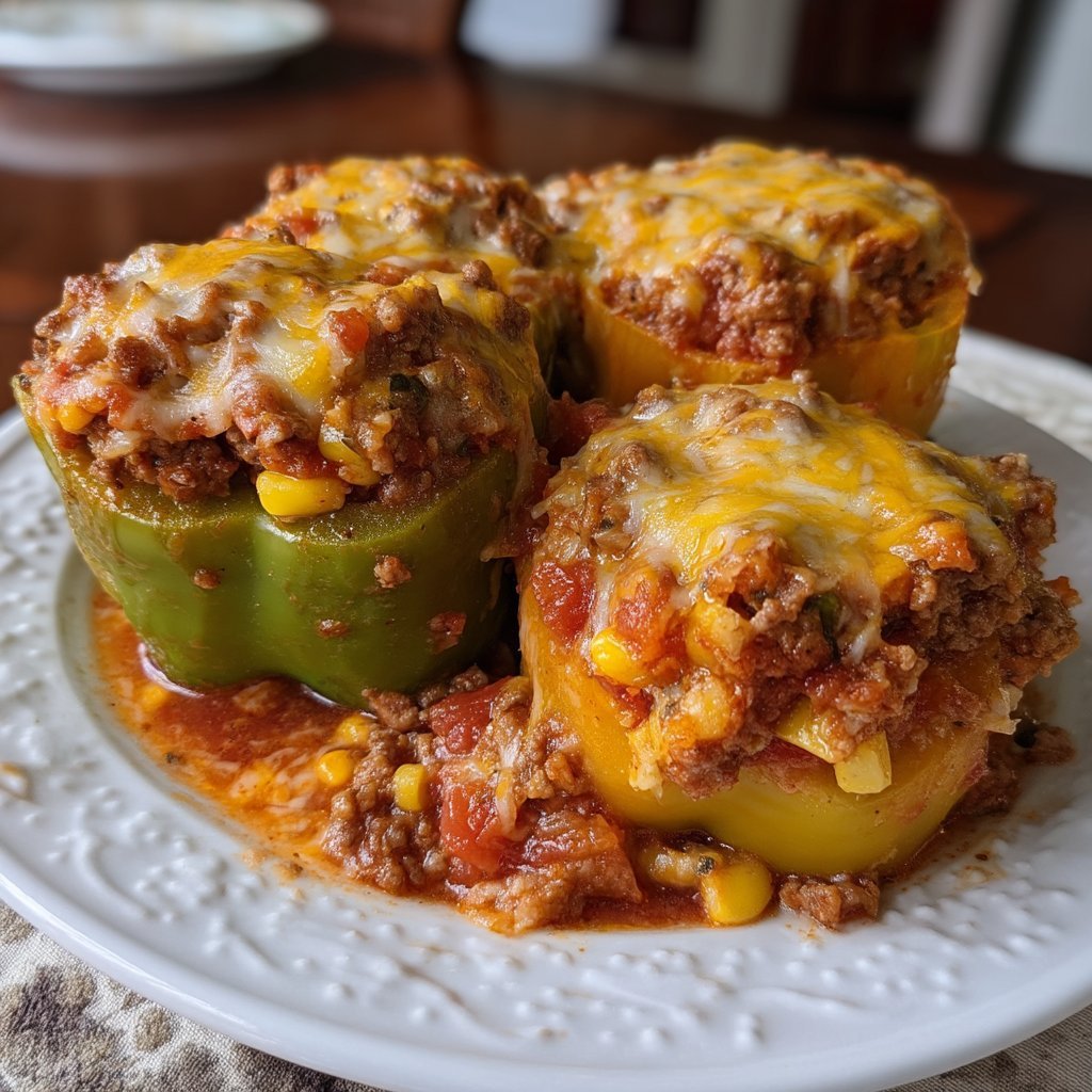Crockpot Stuffed Peppers (Unstuffed Casserole Style)