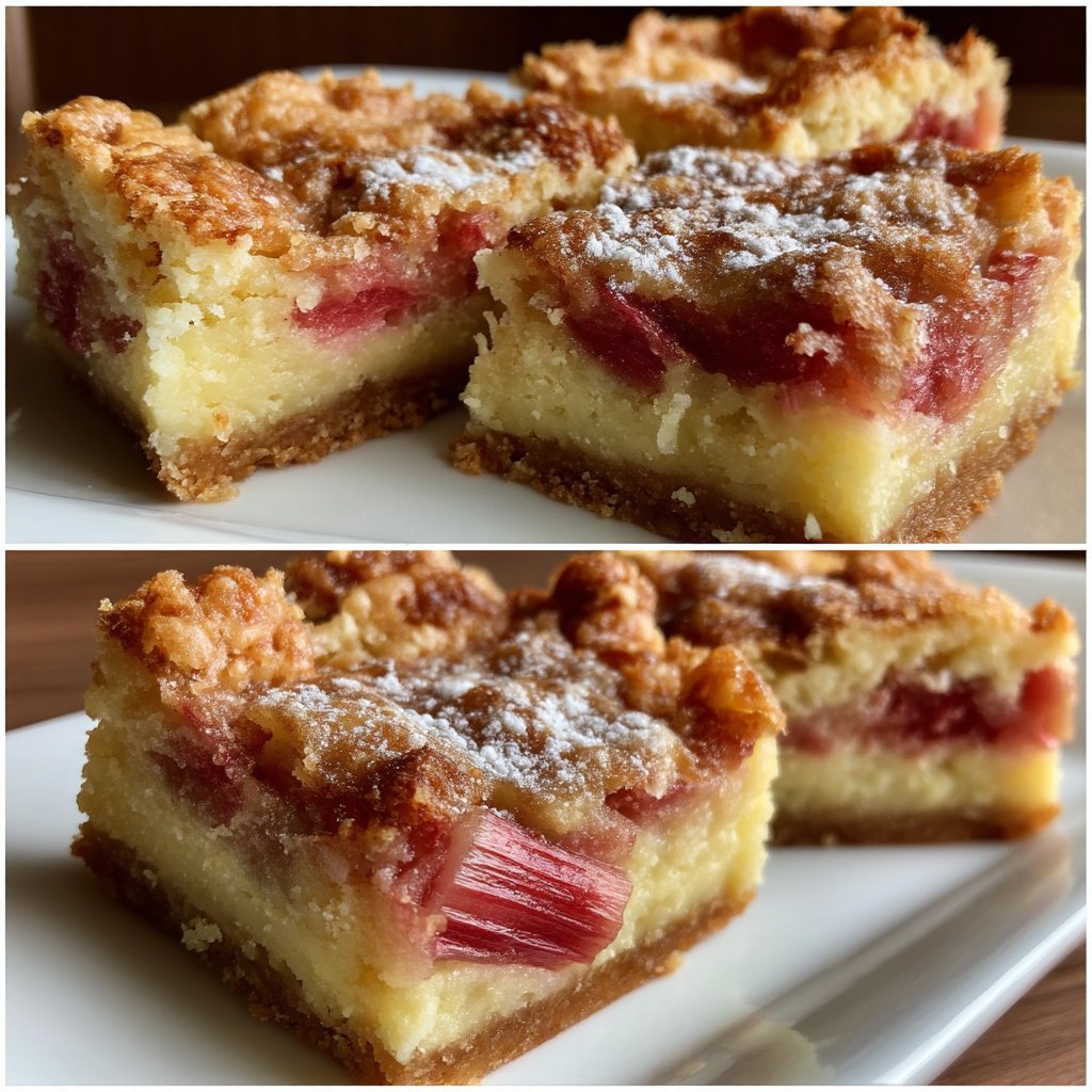 Rhubarb Custard Bars 3 Rhubarb Custard Bars