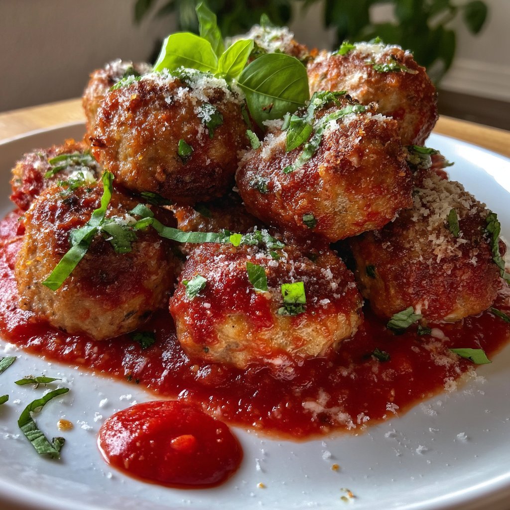 Ricotta Meatballs in Marinara