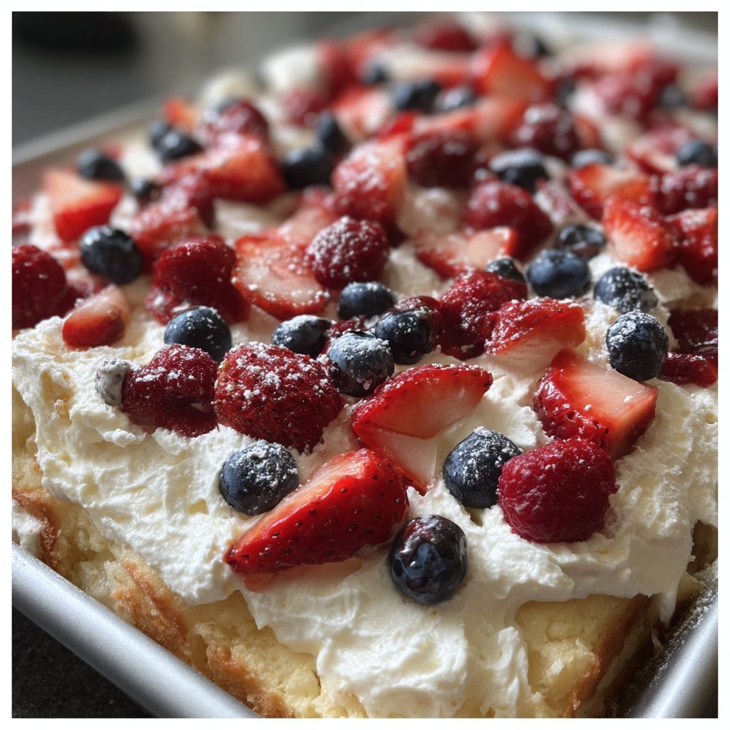 Berry Mascarpone Sheet Cake 3 Berry Mascarpone Sheet Cake