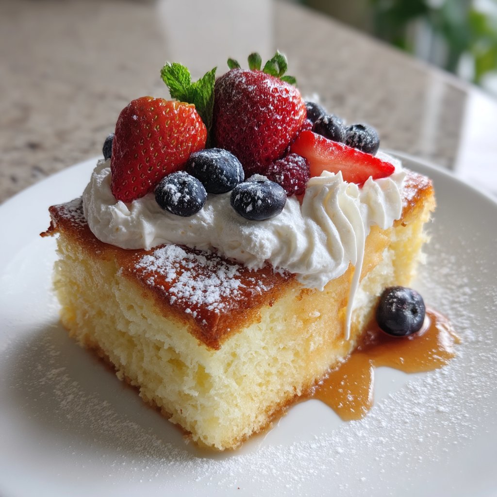Three Milks Mascarpone Cake
