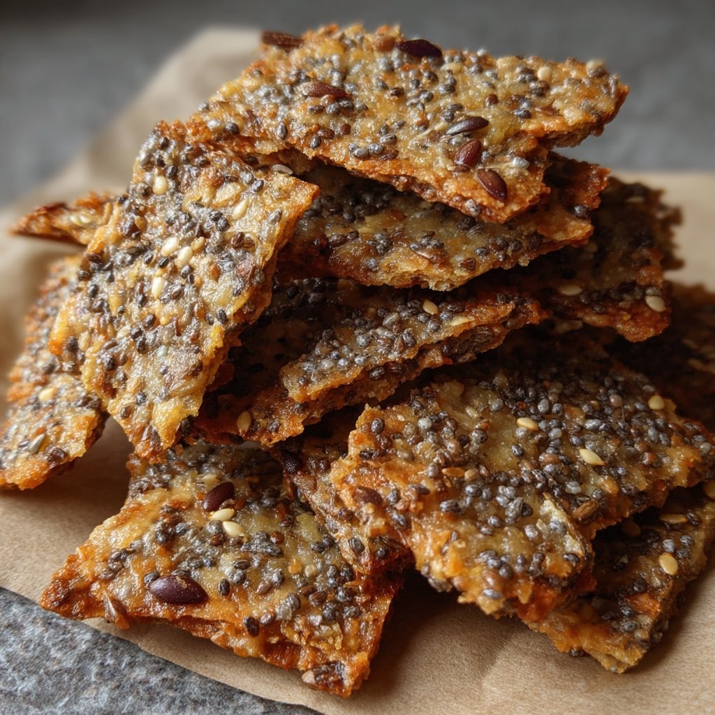 High-Fiber Seed Crackers (Flax & Chia) 1 High-Fiber Seed Crackers (Flax & Chia)