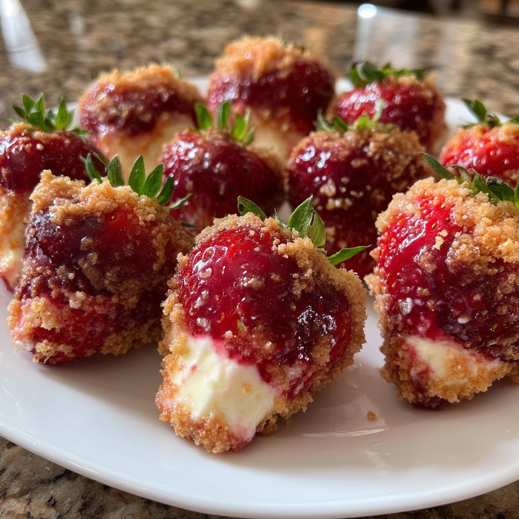 Ricotta Cheesecake Stuffed Strawberries (No-Bake)