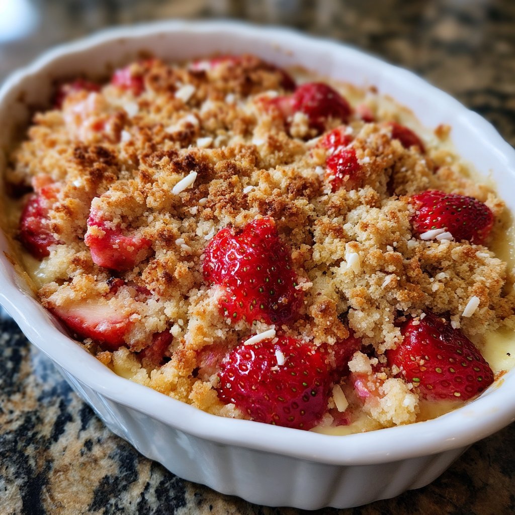 Strawberry Rhubarb Mascarpone Crumble