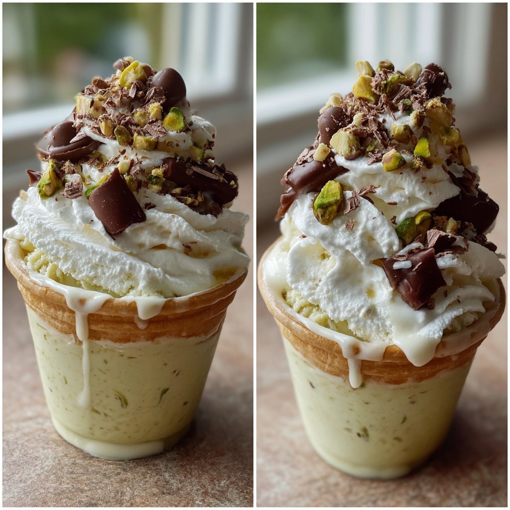 Pistachio Affogato Ice Cream Cups 3 Pistachio Affogato Ice Cream Cups