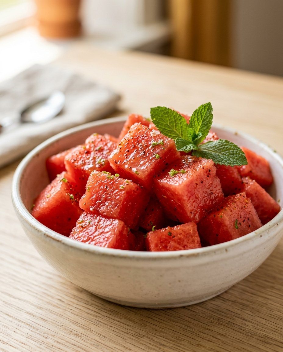Watermelon Salad with Chili and Lime
