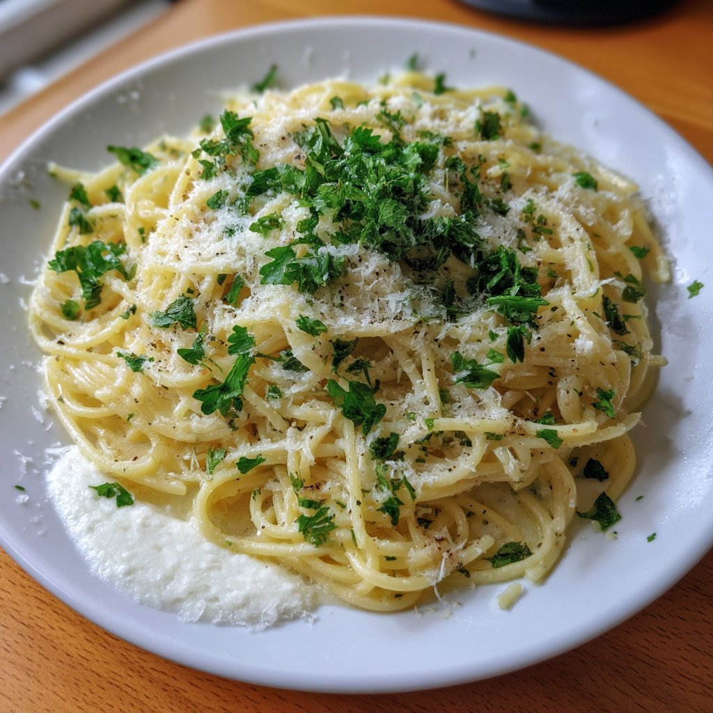Lemon Ricotta Pasta with Garlic + Parmesan