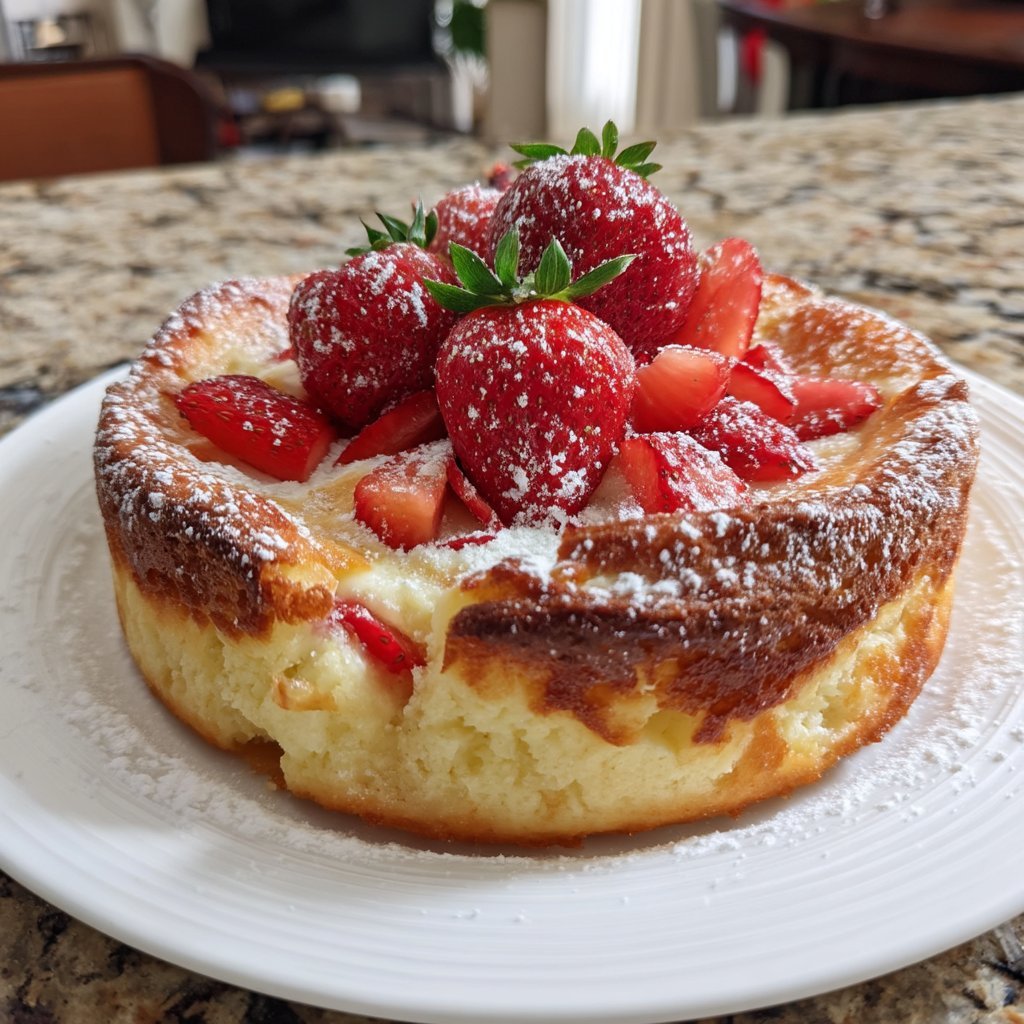 Strawberry Ricotta Spoon Cake