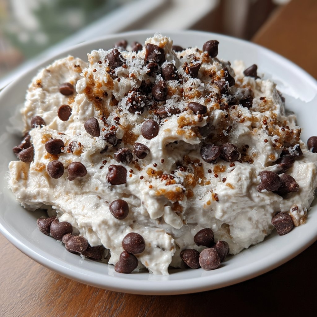 Chocolate Chip Cookie Dough Ricotta Dip (No Eggs)