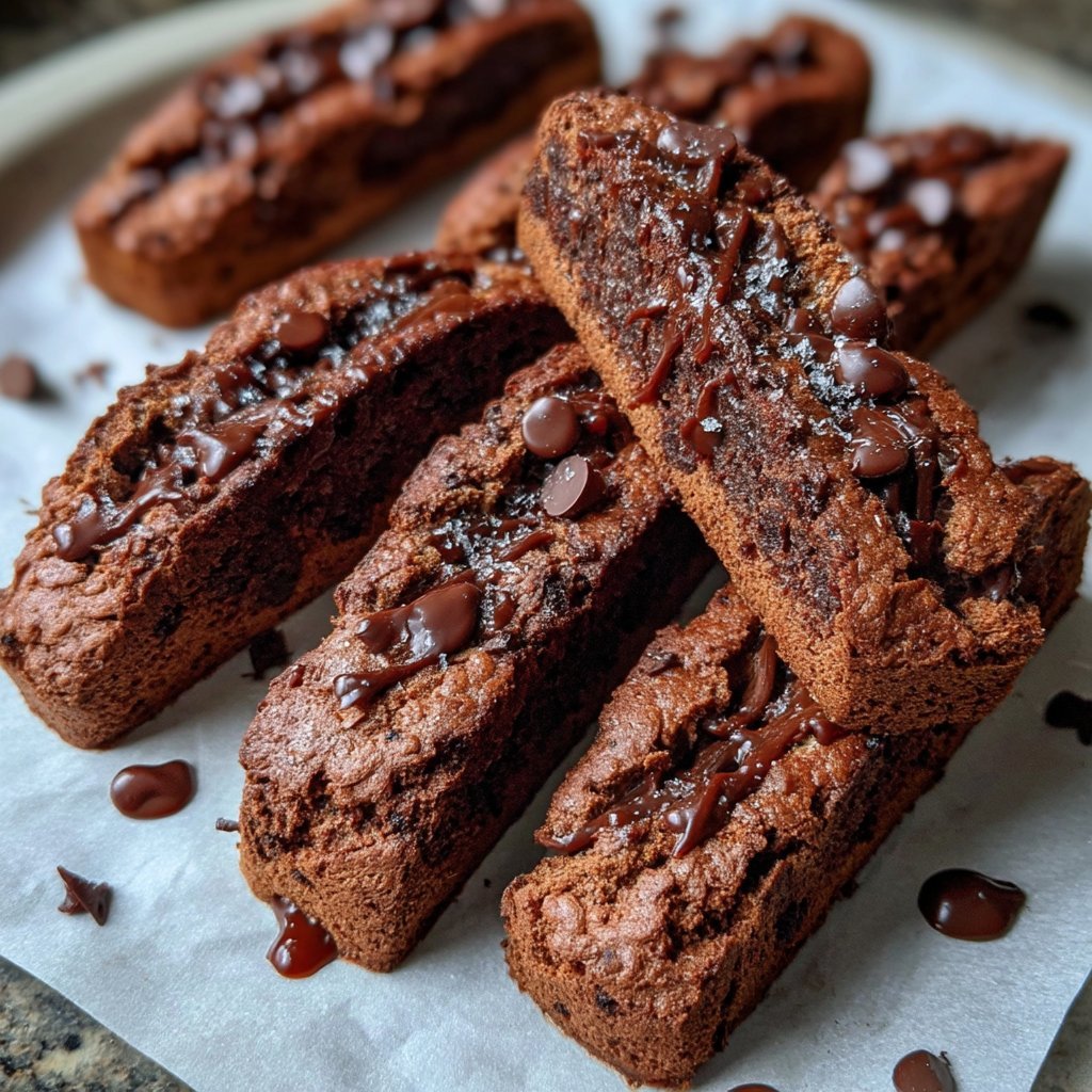 Double Chocolate Biscotti with Orange Zest