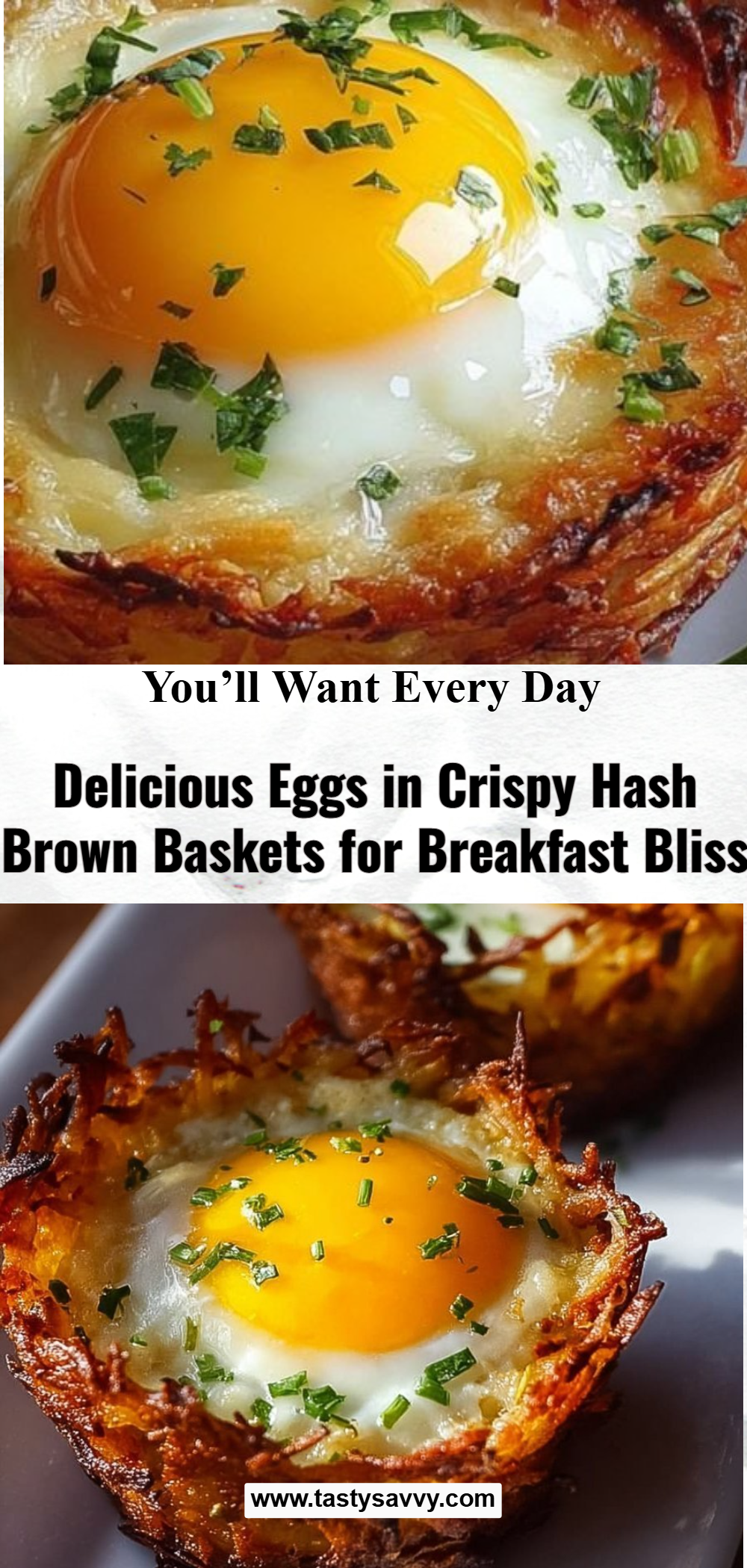 Eggs in Crispy Hash Brown Baskets