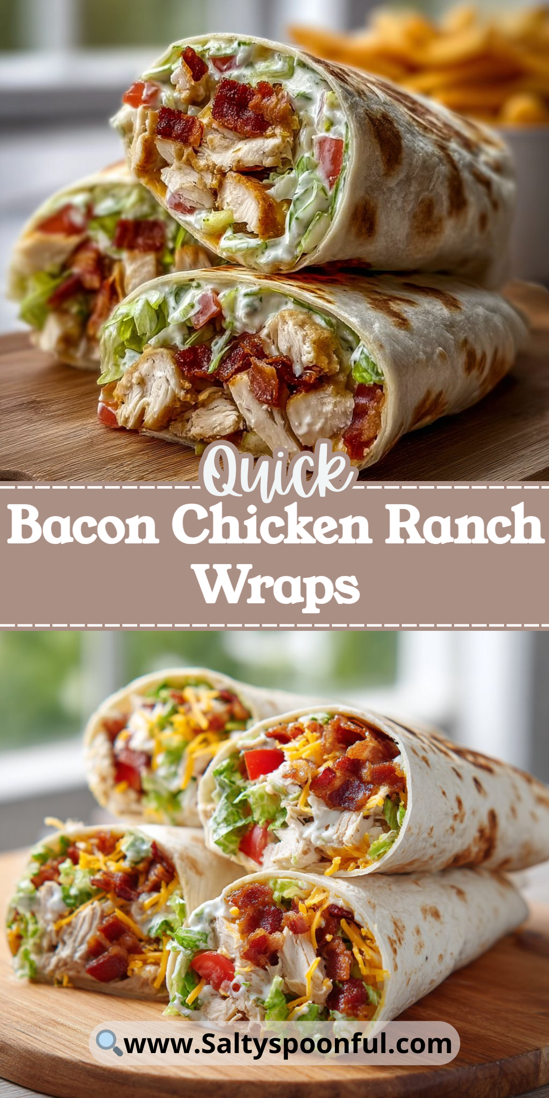 Bacon Chicken Ranch Wraps