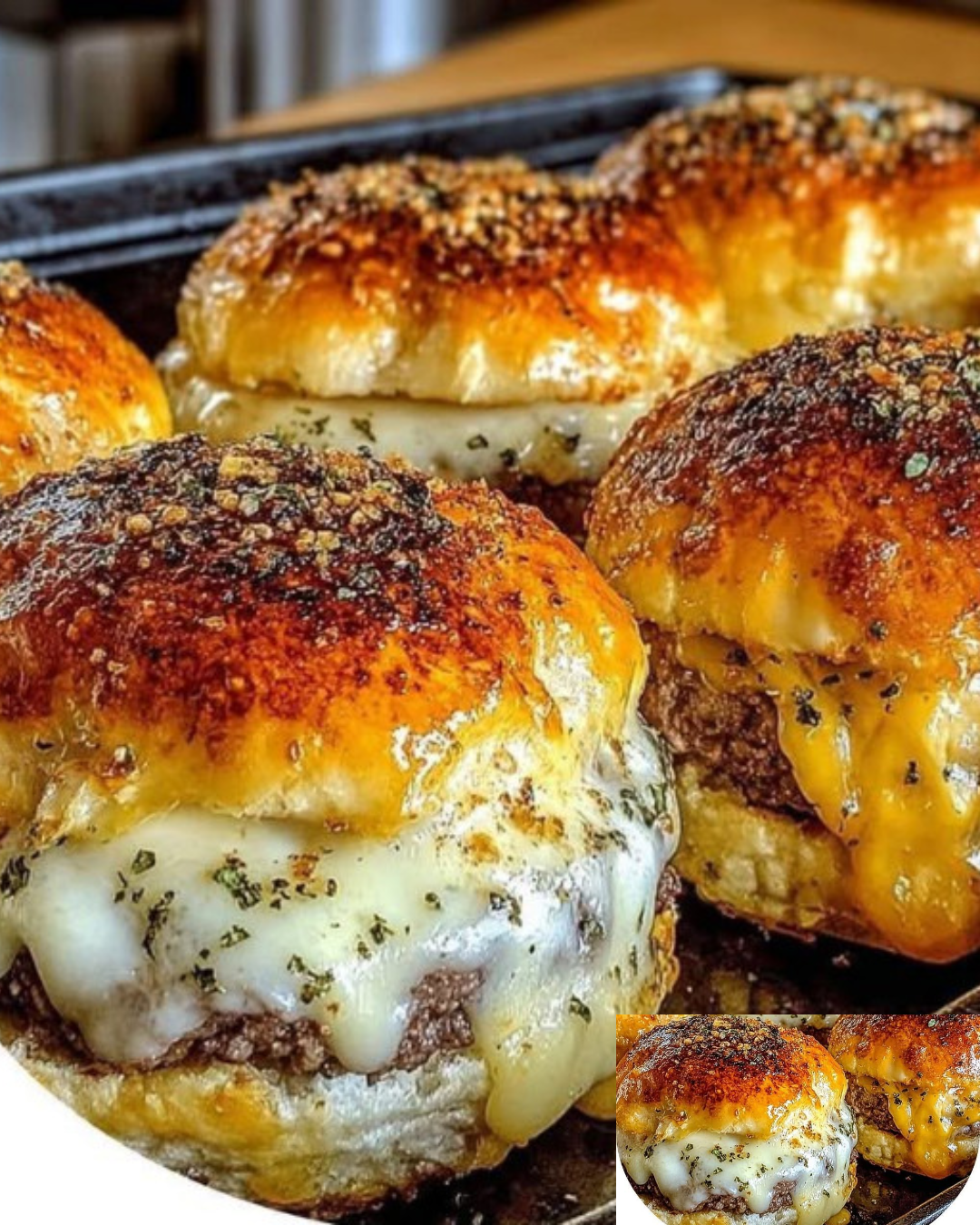 Garlic Parmesan Cheeseburger Bombs