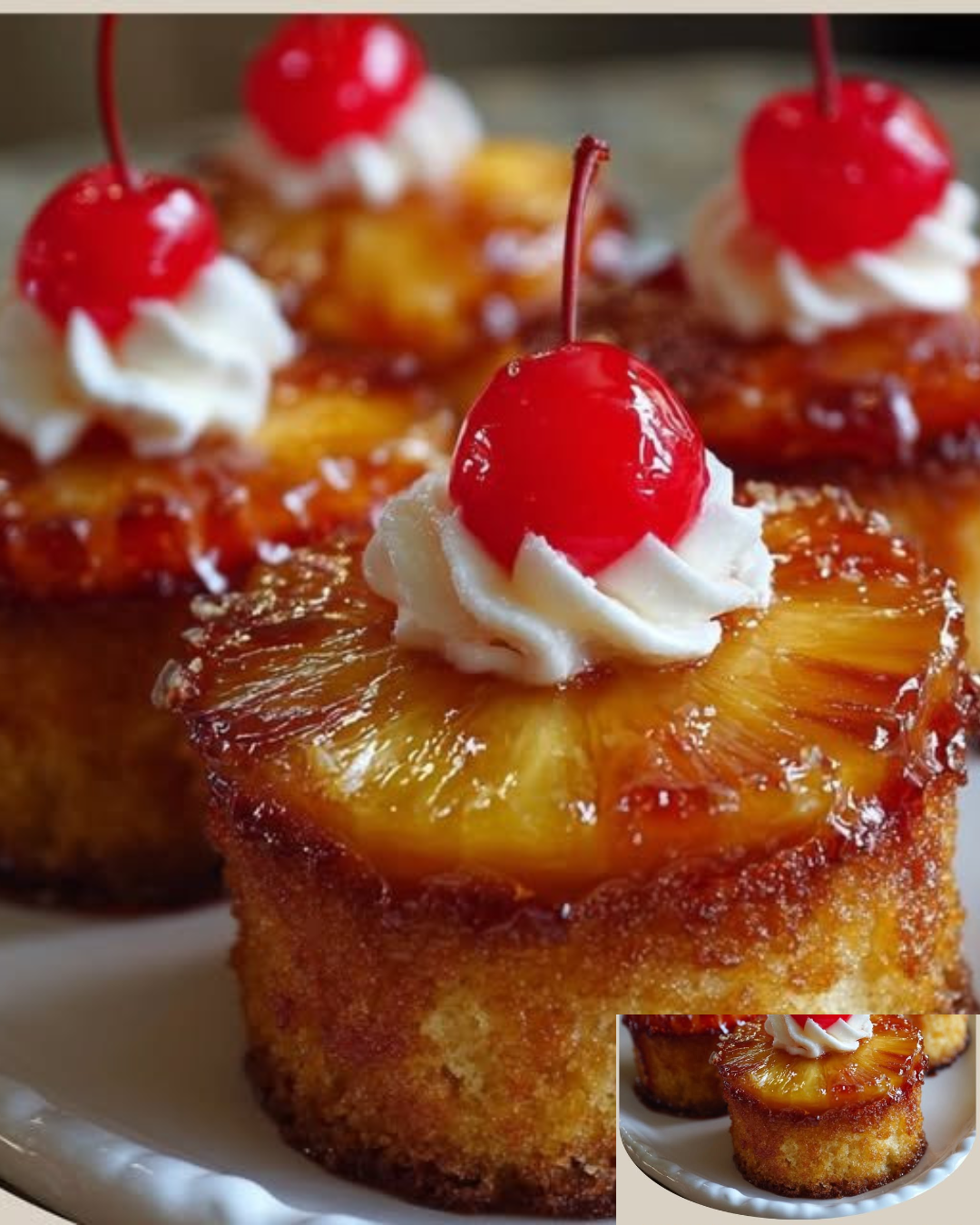 Mini Pineapple Upside-Down Cupcakes